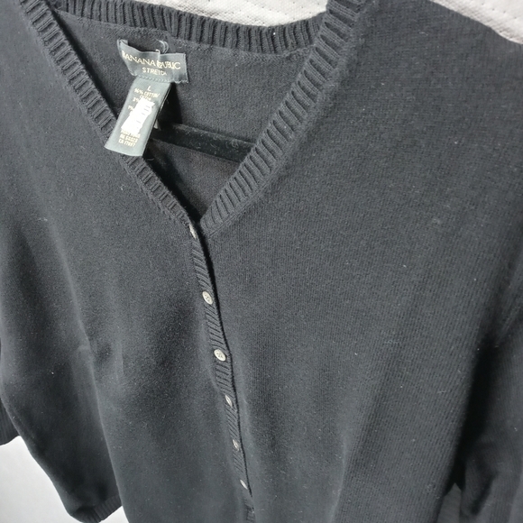 Banana Republic women's black long sleeve button f - Picture 5 of 10